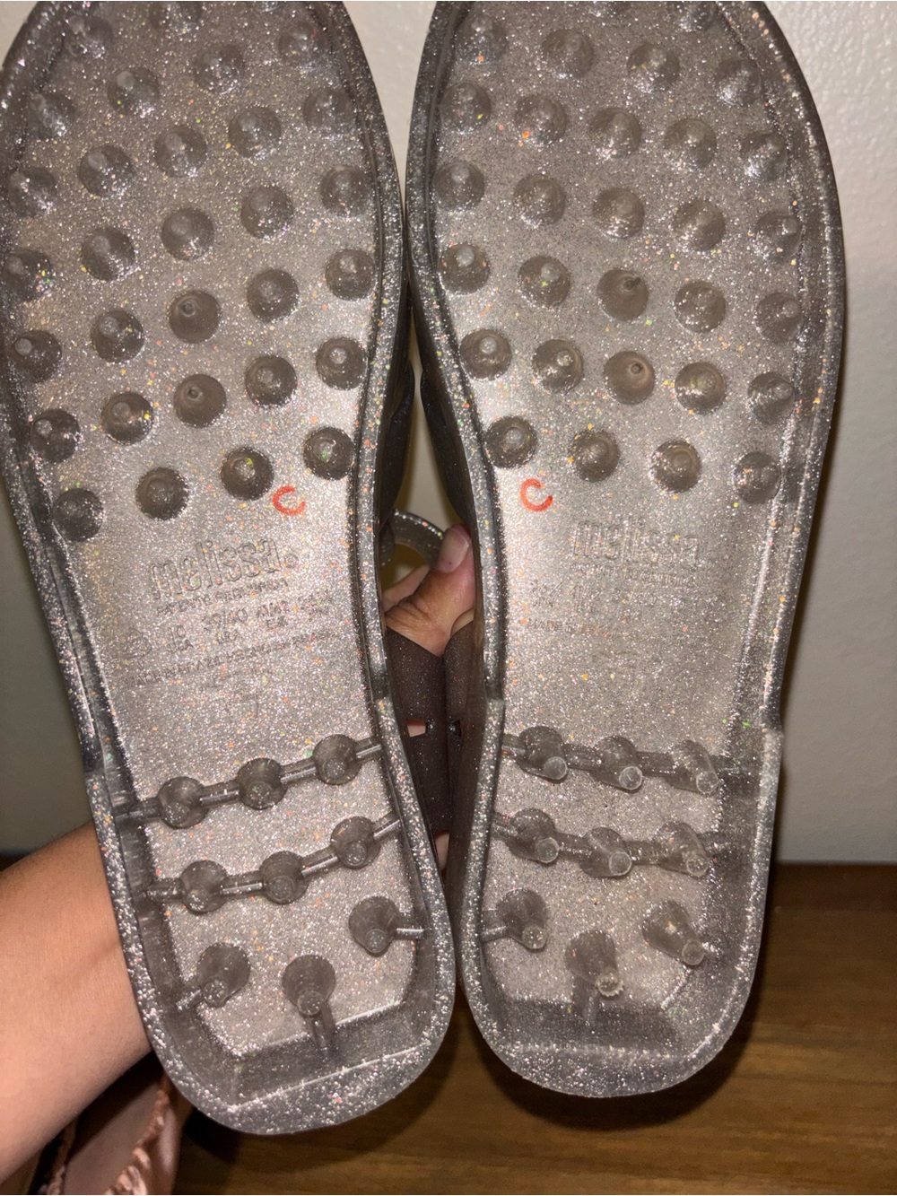 Melissa Clear Glitter Sandals Jelly Shoes 
Women’s Size 10 - Picture 4 of 6